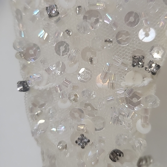 Diamond studed sequin, floral Wedding dress from MB Bride Greensburgh PA - Picture 13 of 14